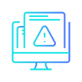 Computer file with warning icon