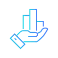 Hand with graph icon